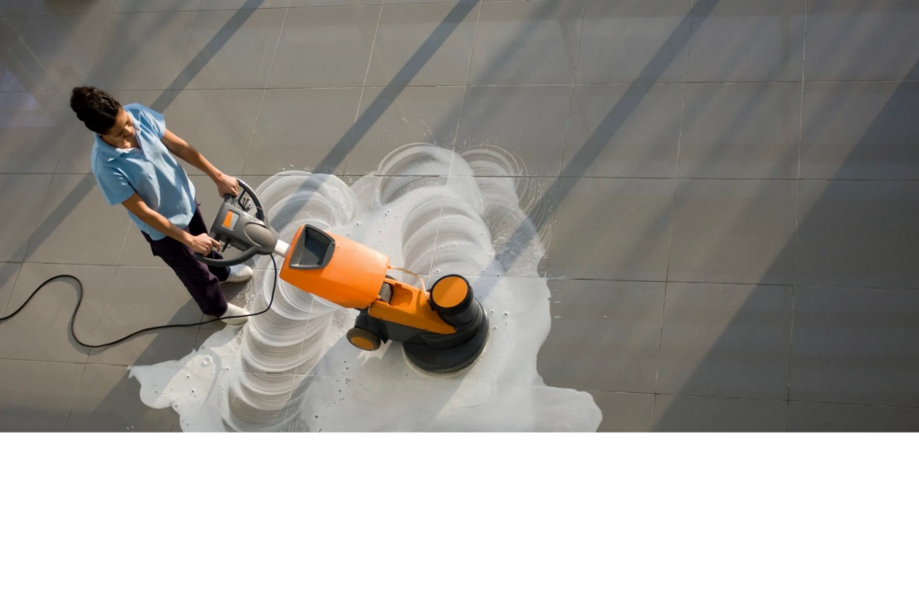 VCT floor buffing and polishing Las Vegas